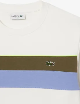 Sudadera de hombre de felpa color block en azul - Lacoste - FashionsVida