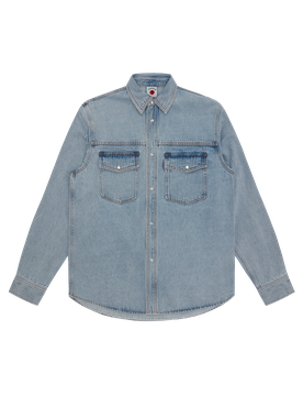 Running Dog Denim Shirt - Heavy Wash