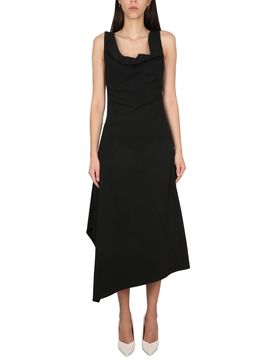 Cotton-canvas Midi Dress