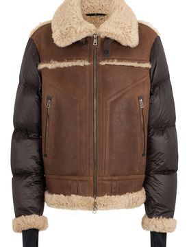 Crachin Reversible Shearling & Nappa Short Down Jacket