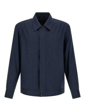 Brioni Blouson in lana e lino