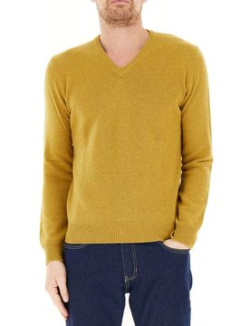Maglione scollo V SENAPE XL