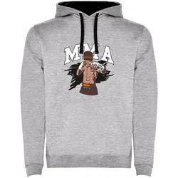 Sweat à Capuche Fighter Bicolor Heather Grey / Black M
