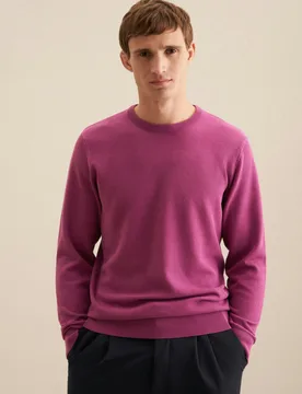 Regular Pullover Uni Rosa/Pink S - Seidensticker - FashionsVida