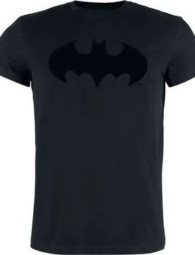 DC Comics T-Shirt - - Logo- Flock Print - S bis 3XL - für Männer - Größe XL - schwarz - EMP exklusives Merchandise! - Männer - male - Batman - FashionsVida