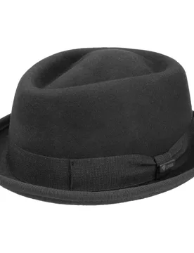 Gratus Pork Pie Felt Hat by - black - Unisex - Size: XXL (62-63 cm) - Lipodo - FashionsVida