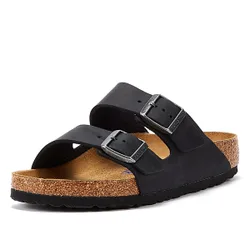 Arizona Sfb Unisex Sandals - Black Faux Leather - Size Eu 41