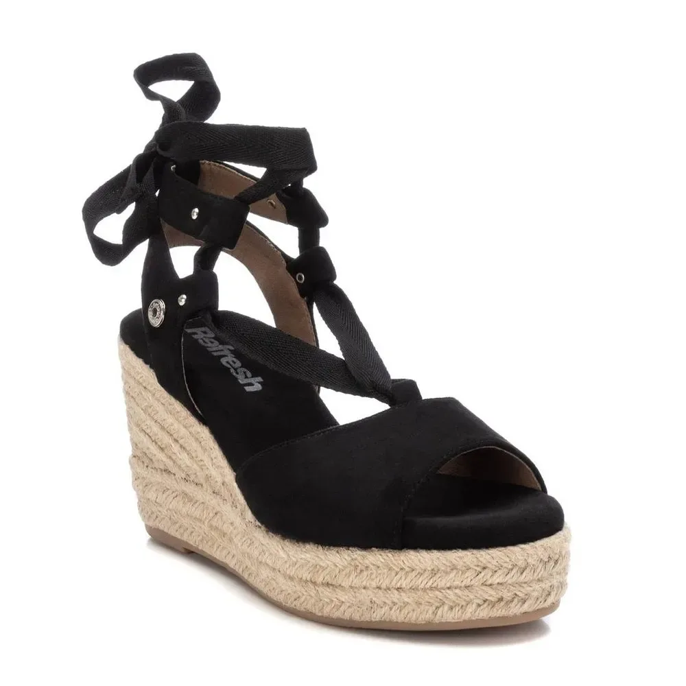 Sandales Compensées 17077 Black EU 37 - Refresh - FashionsVida