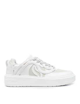 Sneakers basse con pannelli geometrici