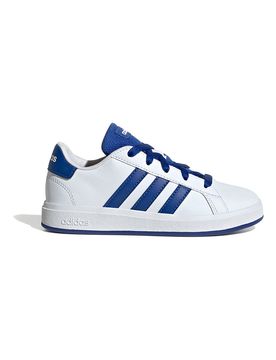 Sneakers bianche con strisce blu in materie sintetiche Grand Court 2.0 K 38