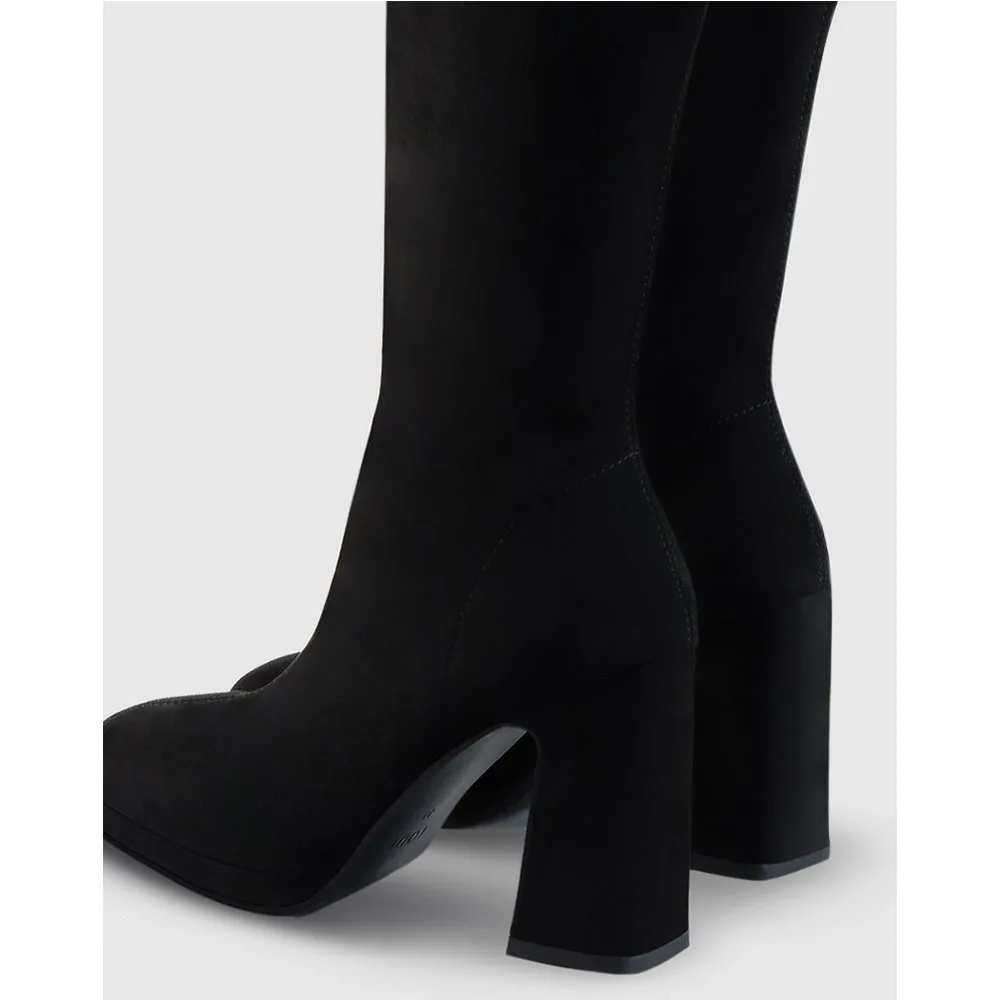 Botas de mujer con tacón y plataforma en antelina - Lodi - FashionsVida