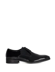 Patent Leather Derby Shoes Black male