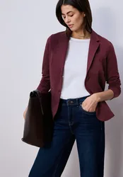 Basic Blazer aus Jersey female Rot