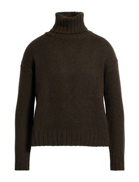 Rollkragenpullover Damen Dunkelgrün 36,38 Damen