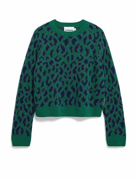 Pull DILIRIAA LEOPAA vert XL - Armedangels - FashionsVida