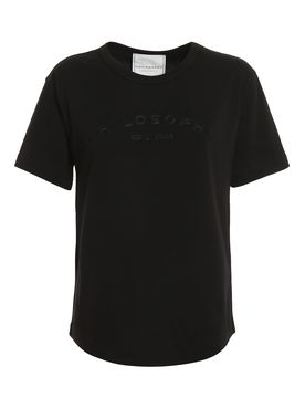 T-shirt con logo ricamato