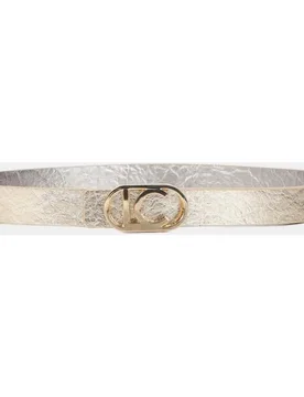 Cinturón metálico reversible fino color con hebilla en dorado - Lola Casademunt - FashionsVida