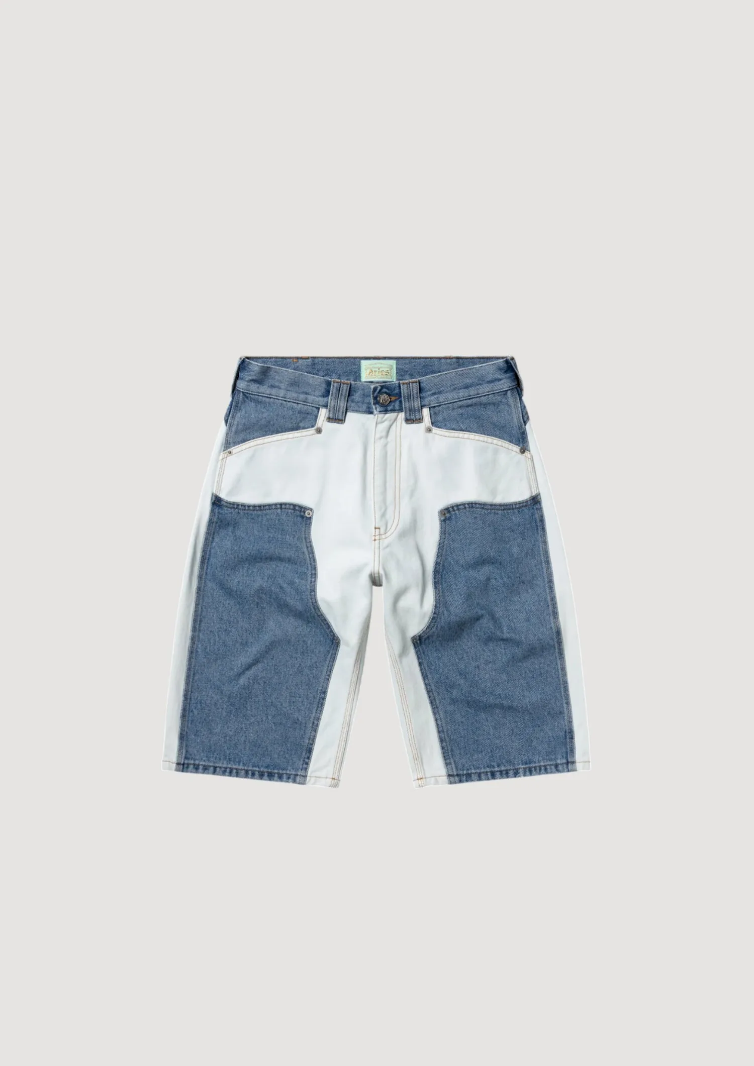Patchwork Western Carpenter Shorts - ARIES - FashionsVida