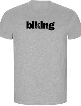 Maglietta A Maniche Corte Word Biking Eco Heather Grey - Kruskis - FashionsVida