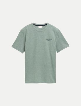 T-Shirt mit Logoprint Grün M