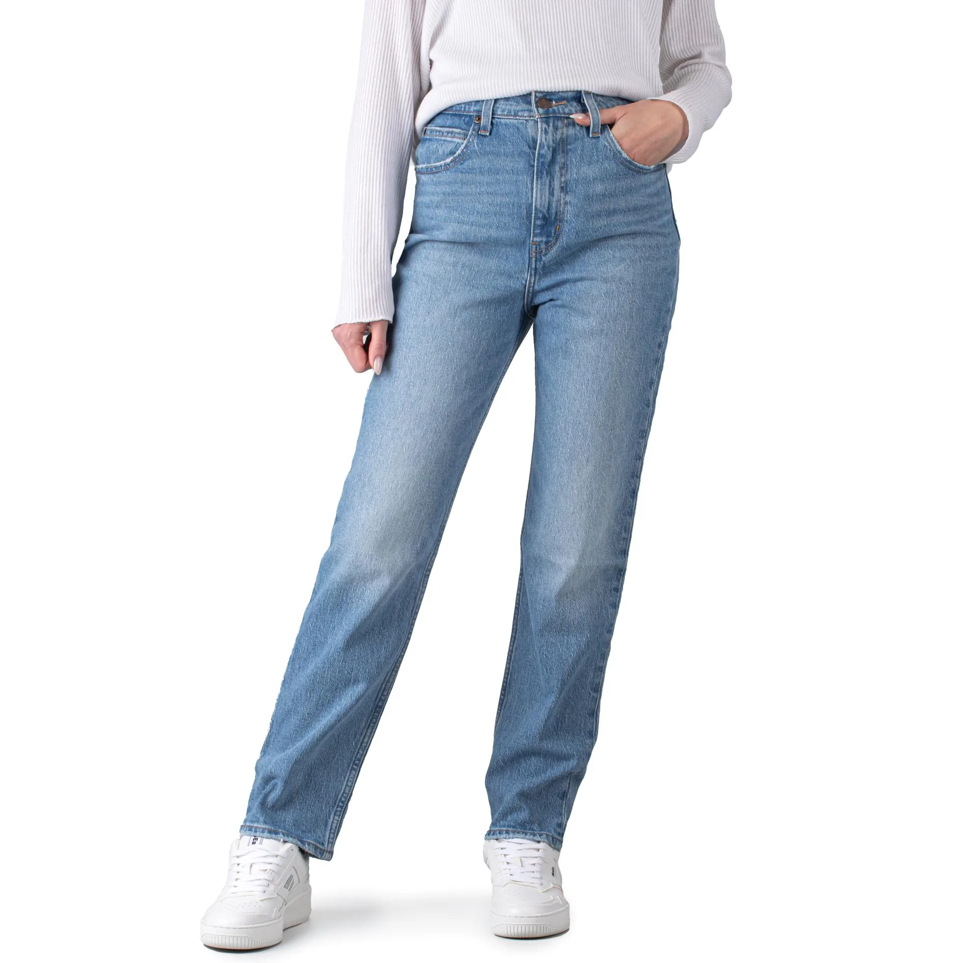 S High Slim Straight Jeans Medium Indigo Worn In 29/31 Damen - Levis - FashionsVida