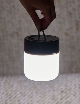 Lampada LED portatile con manico - grigio scuro