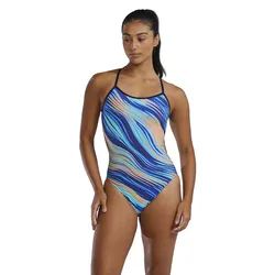 Durafast Elite Trinityfit Riptidal Swimsuit Teal / Orange 38 Women