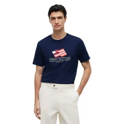 T-shirt à Manches Courtes Main Flag Carbon Navy M