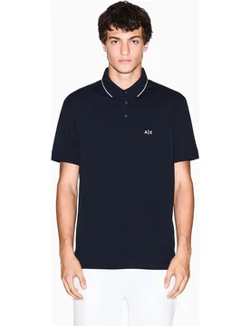 Polo en algodón elástico de hombre manga corta slim fit - Armani Exchange - FashionsVida