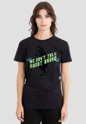 Women's Encanto We Don't Talk About Bruno With Bruno Silhouette T-Shirt, Black Size: XL - Black - Size: XL