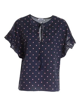 Blusa e rosa a pois