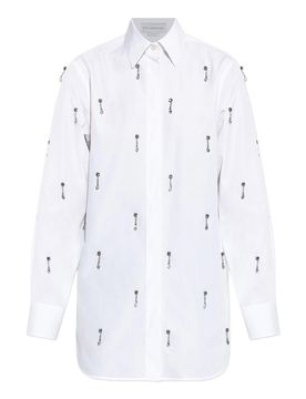 Camicia Oxford impreziosita da cristalli