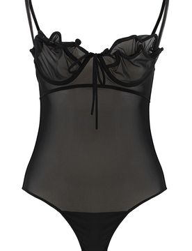 Elegant Tulle Bodysuit with Underwire Cups