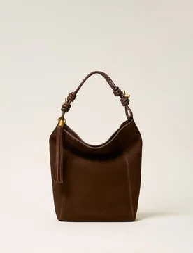 Twinset Sac seau en cuir velours - TWINSET - FashionsVida