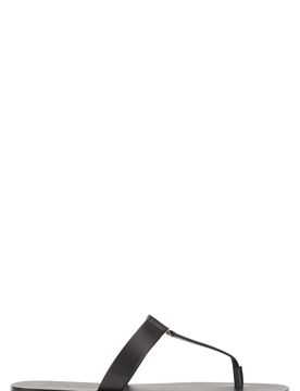 Men's Matte Leather Flip-Flops