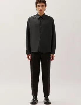 Oversized Boxy Hemd mit Wolle Schwarz XL - Seidensticker.com - FashionsVida