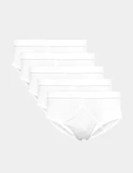 Pack Essential Cotton Briefs White male