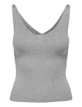 JDY Top de punto gris moteado