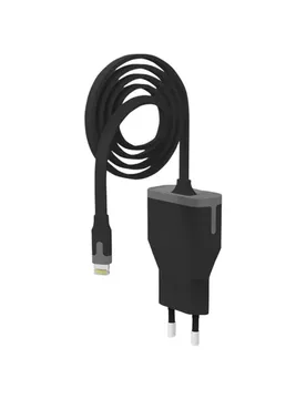 Caricabatterie Travel Apple Lightning Mfi 1m 2.a Black