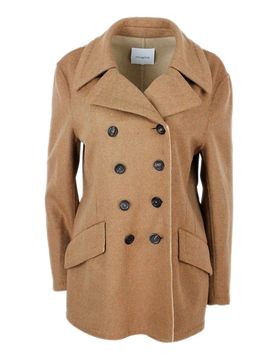 Cappotto doppiopetto in lana e cashmere