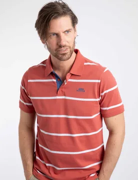 Fabian Mens Striped Pique Polo Shirt - Weird Fish - FashionsVida