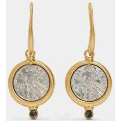 Pendientes largos con detalle de monedas