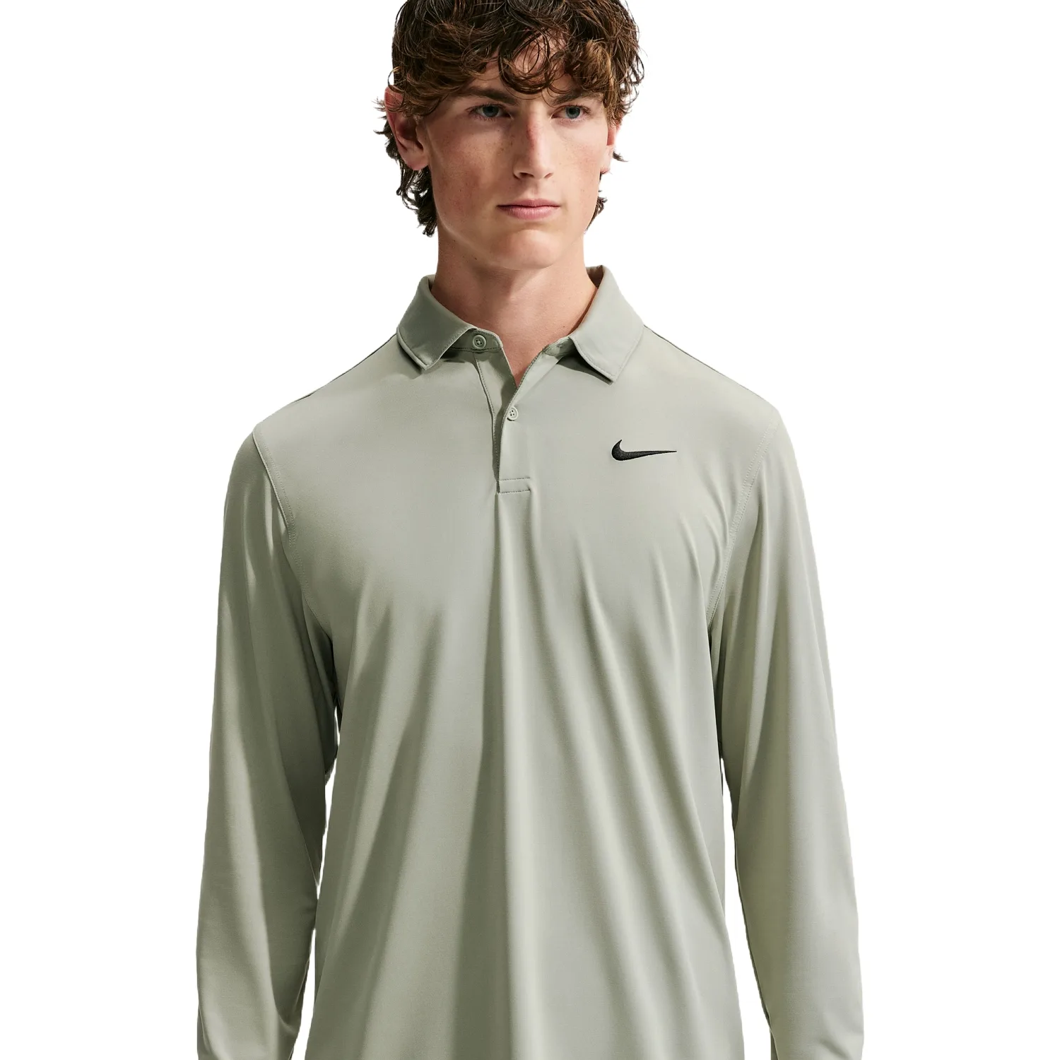 Golf Polo Velocity Solid, Langarm, oliv s - Nike - FashionsVida