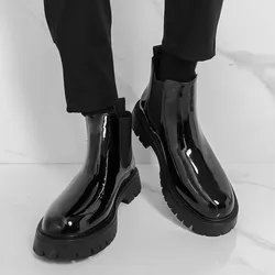 Classic Men Thick-soled Chelsea Boots Men Casual Comfortable Fashionable Big-headed Brand Boots Gentleman Boots Sizes 38-46