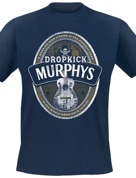 T-Shirt - Beer Label - S bis XXL - für Männer - Größe XXL - navy - Lizenziertes Merchandise! - Männer - male - Dropkick Murphys - FashionsVida