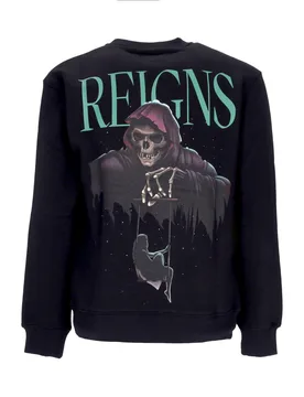 Felpa Girocollo Uomo Rockin Crewneck Black - Doomsday - FashionsVida