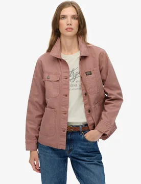 Superdry Damen Chore Jacke Pink - Größe: 38 - 94.99 - FashionsVida