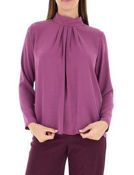 Blusa drappeggiata ROSA MALVA L