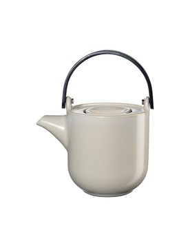 Tetera con mango de madera COPPA 0,6l Tofu beige