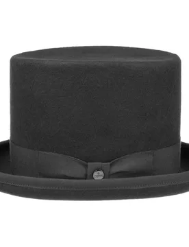 Top Hat Wool Felt by - black - Size: 57 cm - Lierys - FashionsVida
